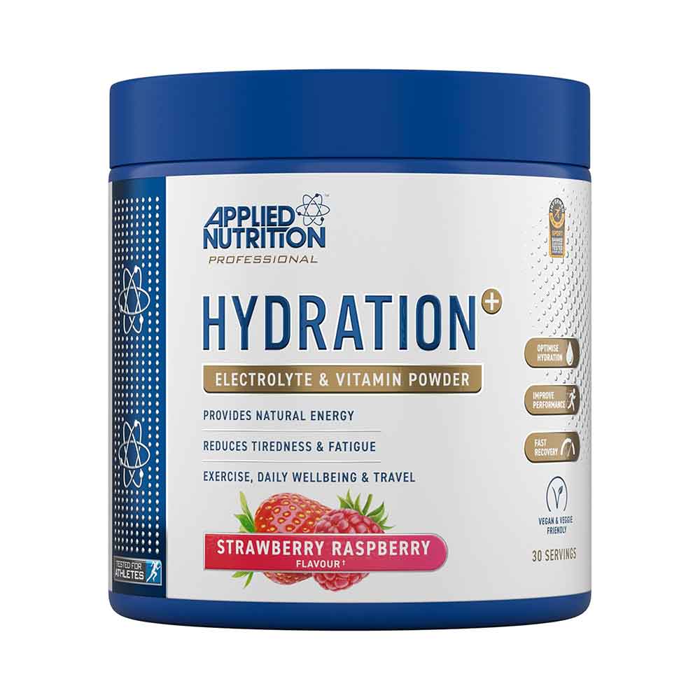 Applied Nutrition - Hydration+ - Complete Electrolyte & Vitamin Powder - Strawberry Raspberry - Hydratatie - Elektrolyten - Electrolytes - Hydration - Magnesium