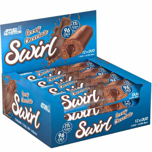Swirl Duo Bar (Gooey Chocolate - 12 x (2x30) gr) - APPLIED NUTRITION - Eiwitrepen - Energierepen - Sportvoeding