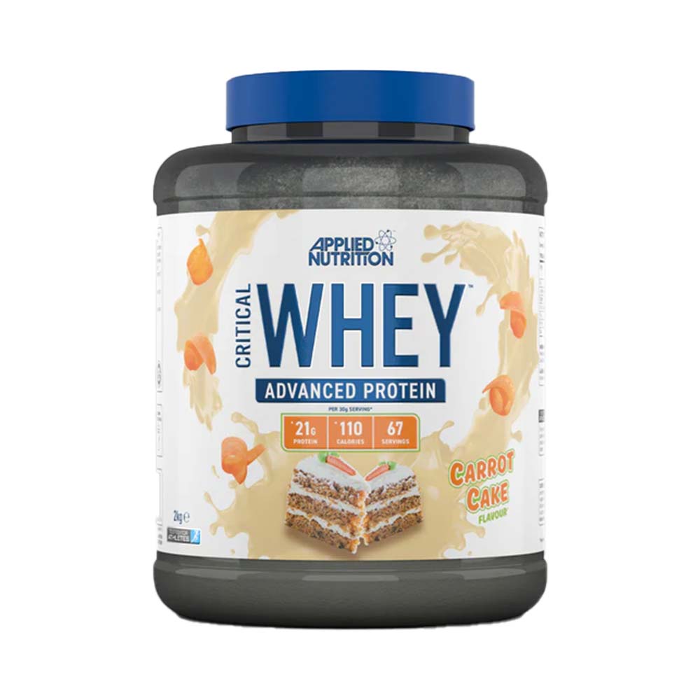 Applied Nutrition- Critical Whey - Protein - 2 kg - Carrot Cake - Worteltjes Taart - Eiwit - Eiwitten - Eiwit Shakes - Met Smaak - Supplement - 2000 gram