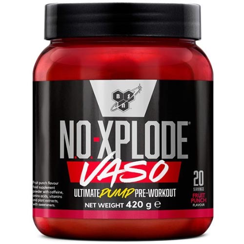 BSN N.O.-Xplode Vaso Pre Workout - Pump Pre-Workout - Fruit Punch - 20 servings (420 gram)