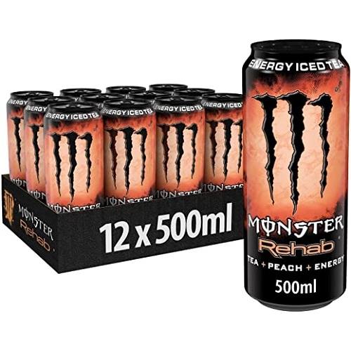 Monster Rehab 12x 500ml Peach