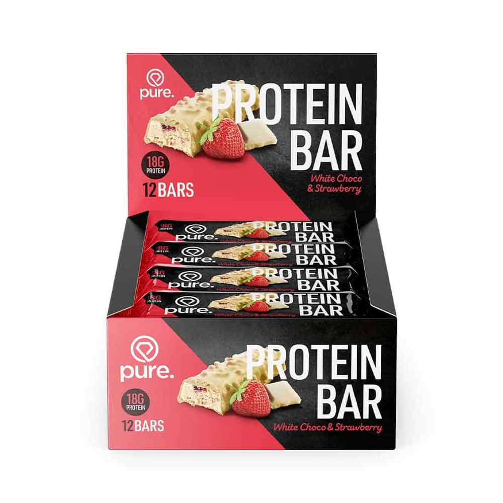 -Protein Bar Crunchy 12 repen White Choco & Strawberry