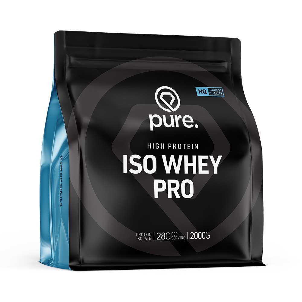 PURE Iso Whey Pro - cocos - 2000gr - whey eiwit isolaat - eiwitshake - koolhydraatarm