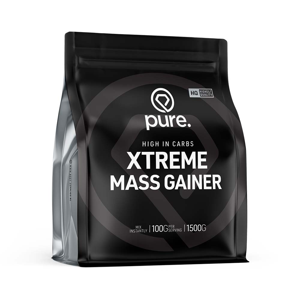 PURE Xtreme Mass Gainer - aardbei - 1500gr - eiwitten - weight gainer - koolhydraten