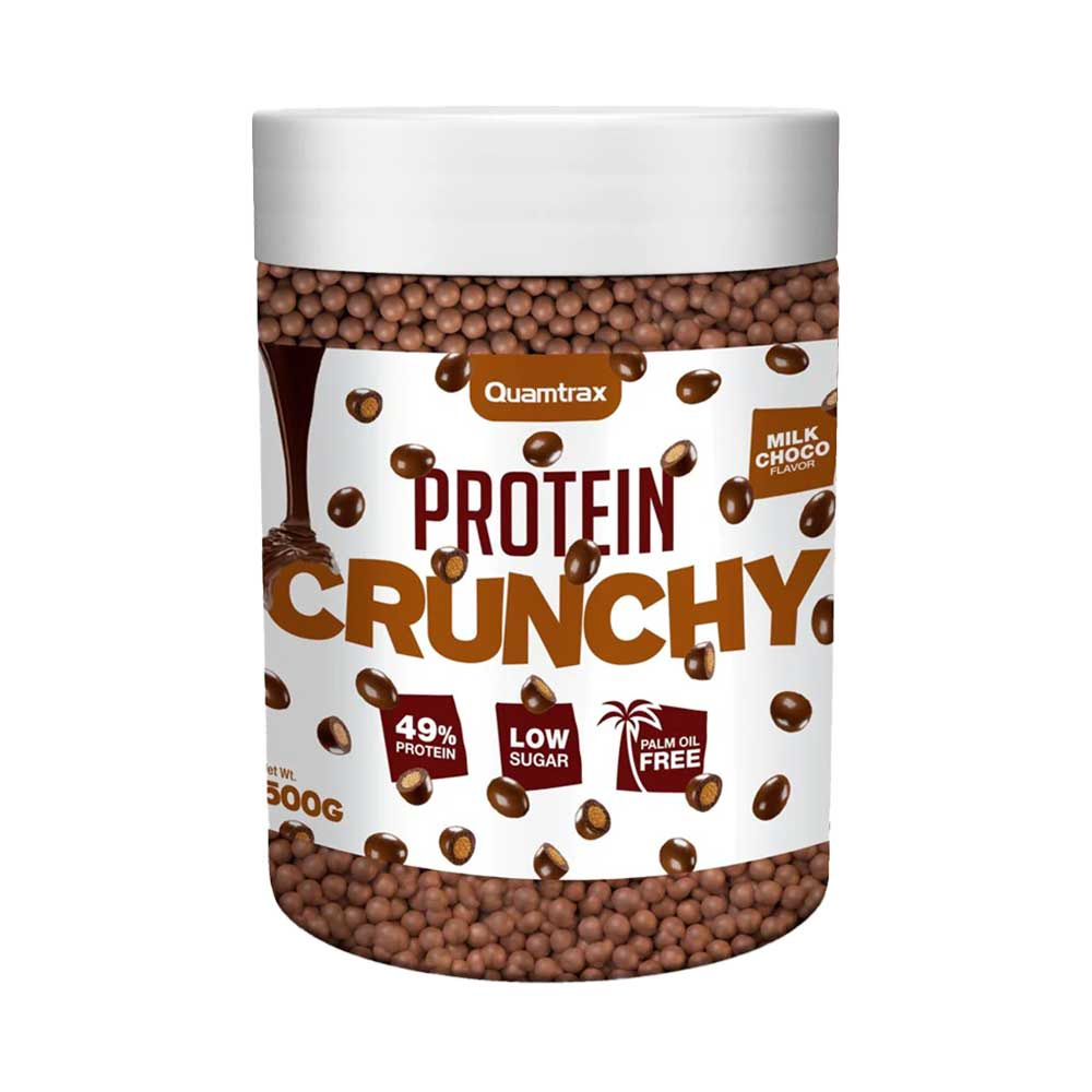 Quamtrax Nutrition Protein Crunchy - Chocolade Eiwit Balletjes - 500 Gram - Milk Chocolate