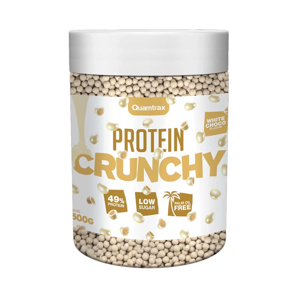 Quamtrax Nutrition Protein Crunchy - Chocolade Eiwit Balletjes - 500 Gram - White Chocolate