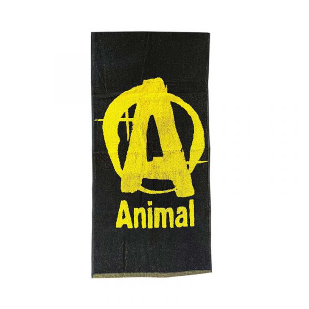 Animal Gym Towel Per Stuk Geel op Zwart