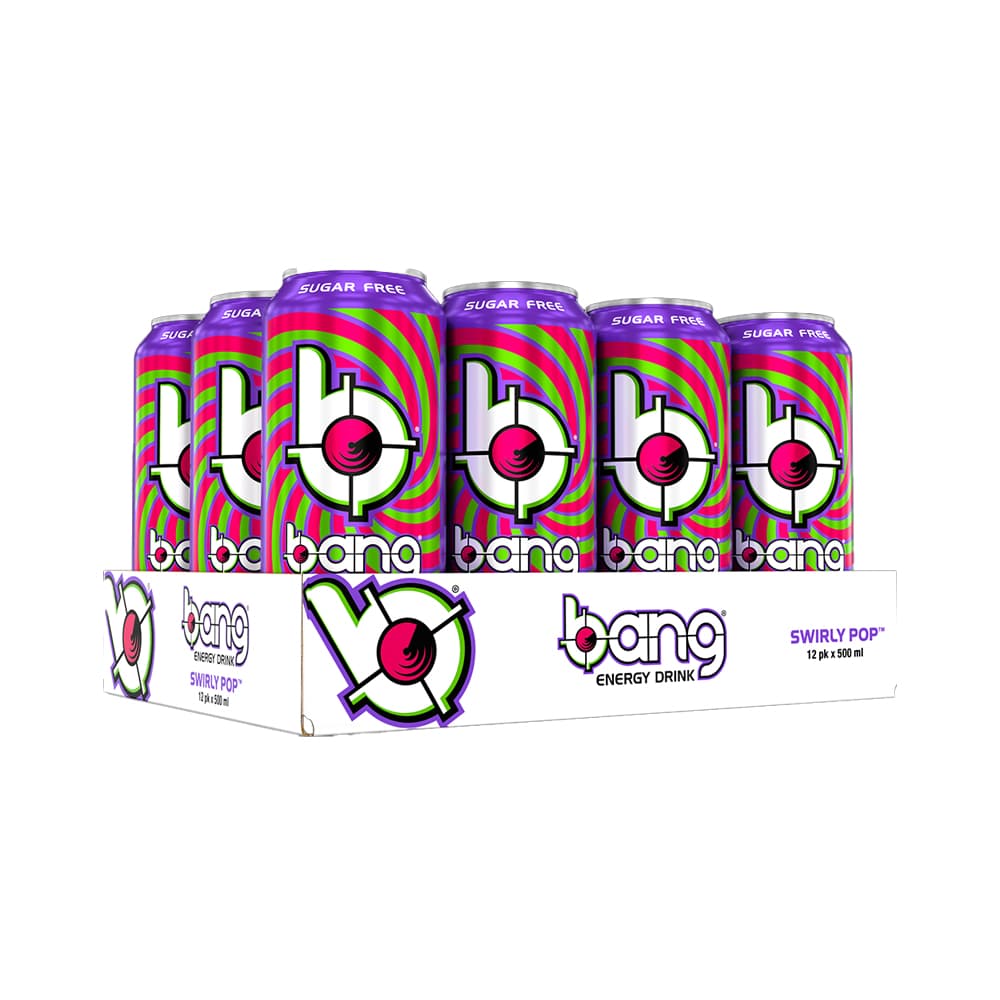 Bang Energy Drink RTD 12x 500ml Swirly Pop